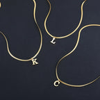 Women’s choker necklace with initial pendant