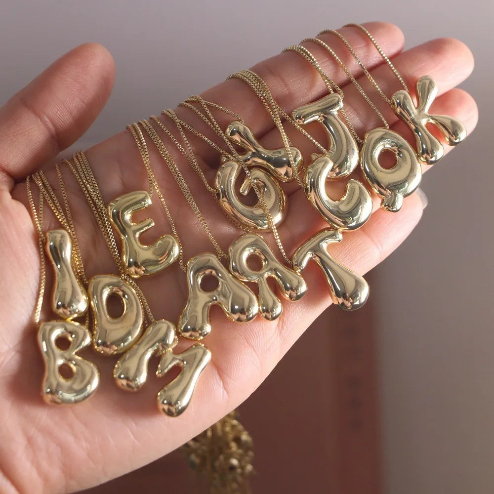 Women's necklace with initial pendant d