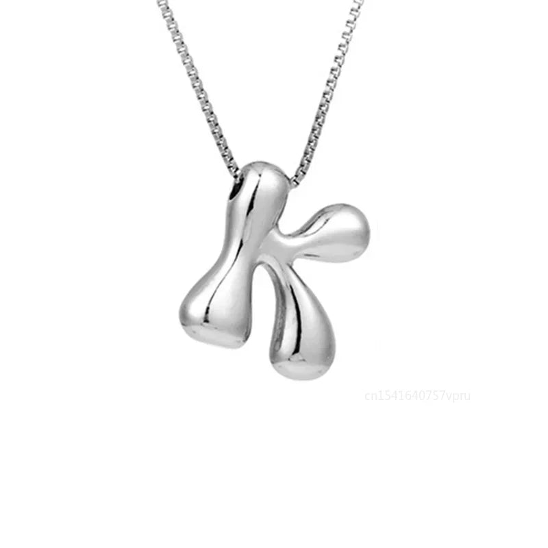 Women's necklace with initial letter pendant