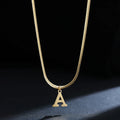 Women’s choker necklace with initial pendant a
