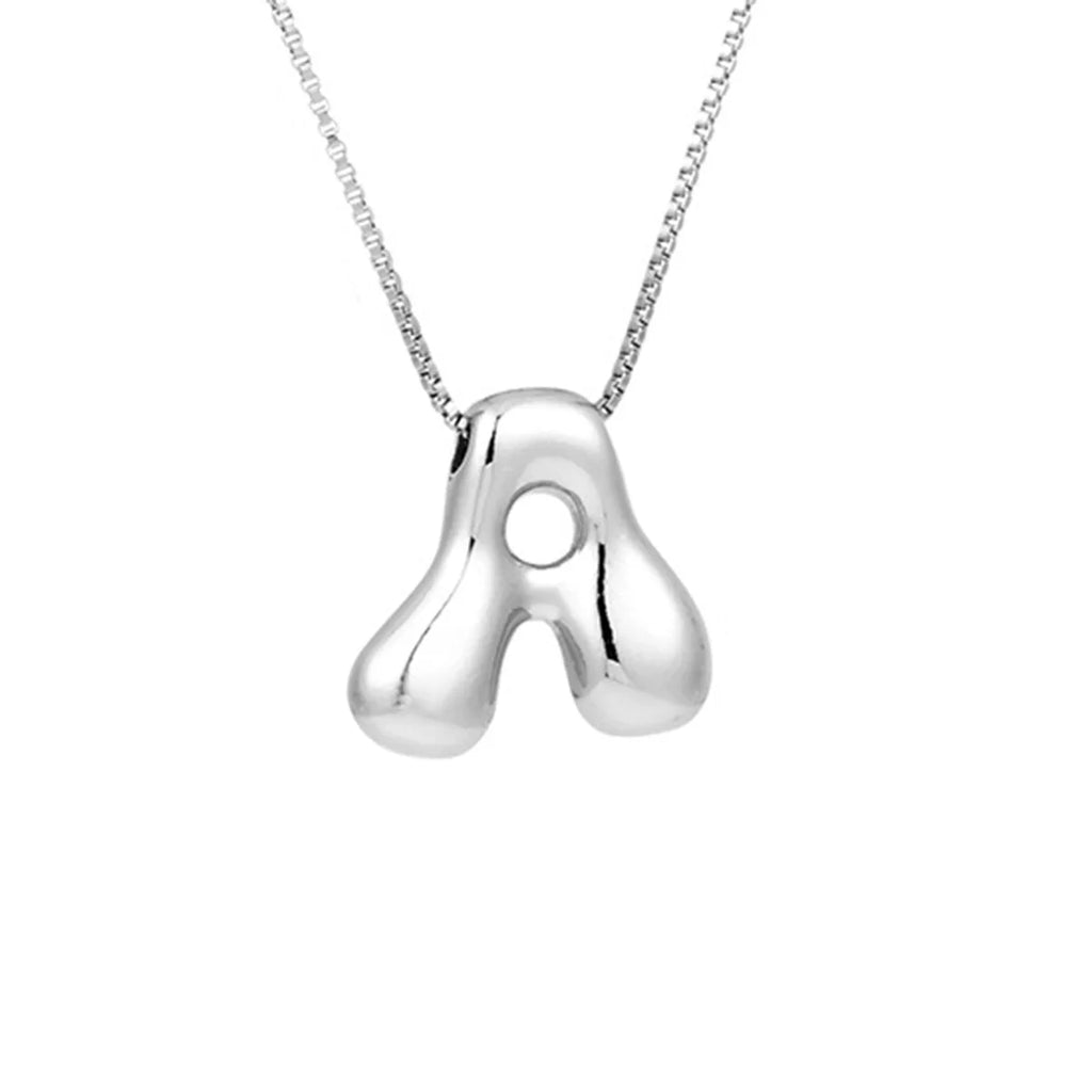 Women's necklace with initial letter pendant