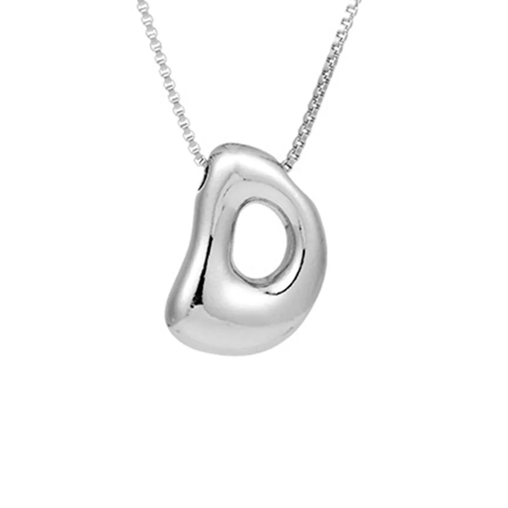 Women's necklace with initial letter pendant