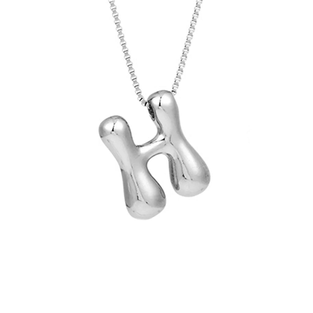 Women's necklace with initial letter pendant