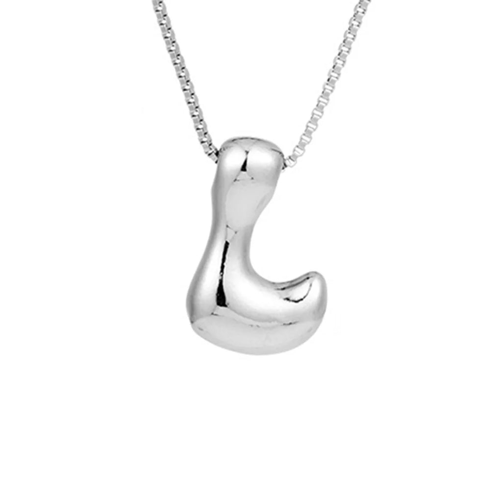 Women's necklace with initial letter pendant
