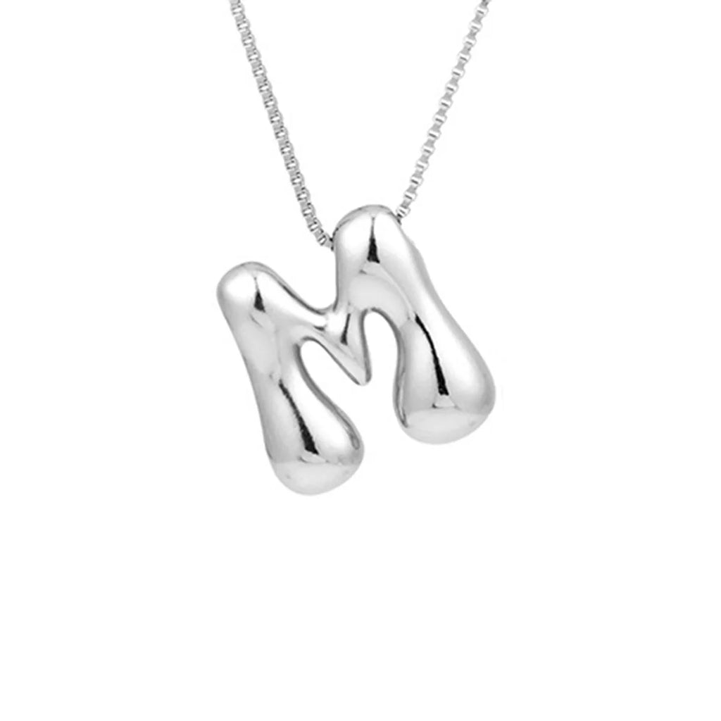 Women's necklace with initial letter pendant