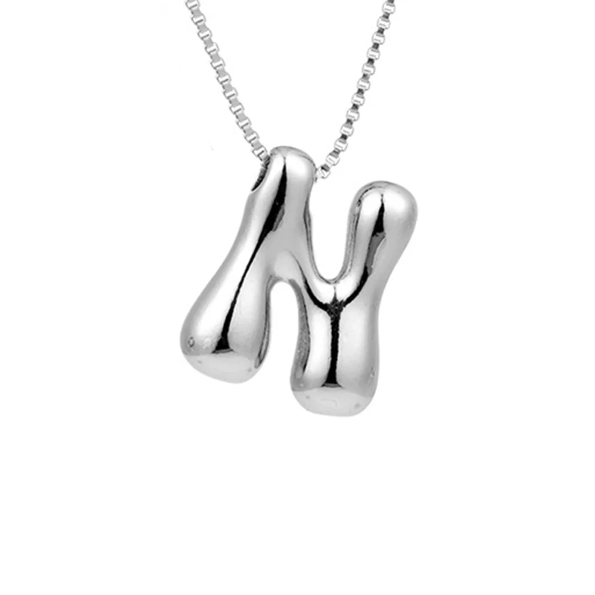 Women's necklace with initial letter pendant