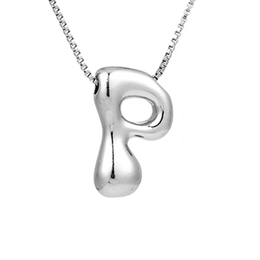 Women's necklace with initial letter pendant