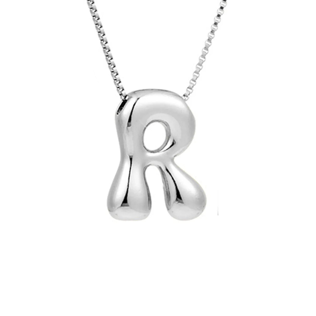 Women's necklace with initial letter pendant