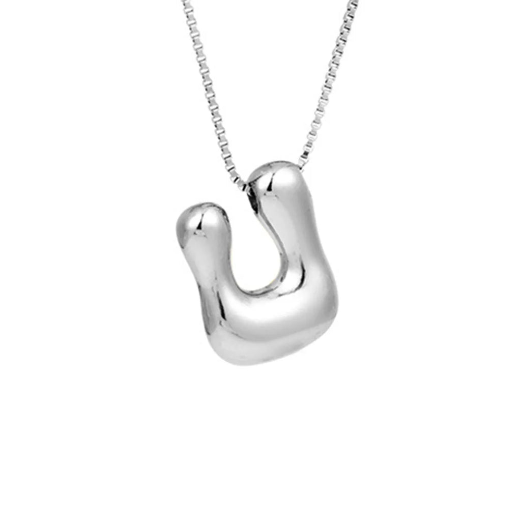 Women's necklace with initial letter pendant