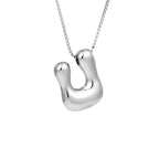 Women's necklace with initial letter pendant