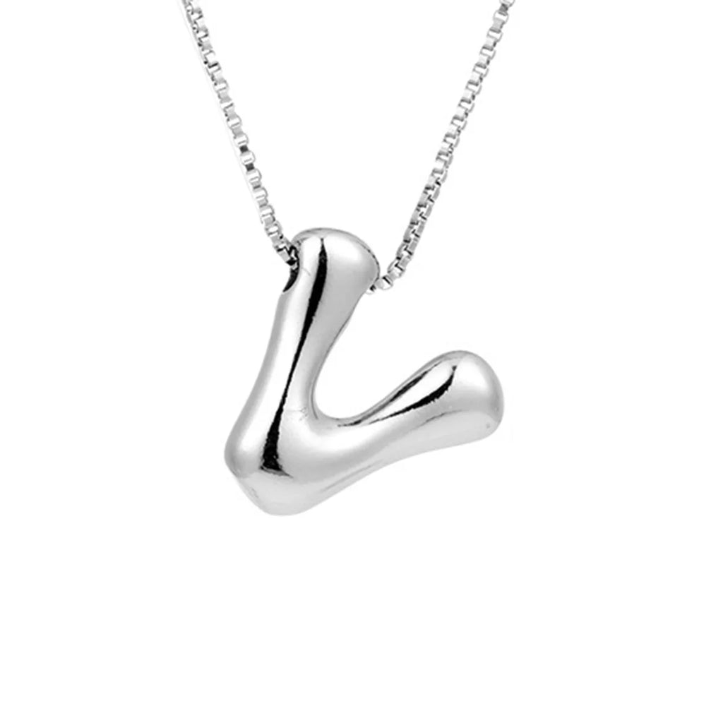 Women's necklace with initial letter pendant