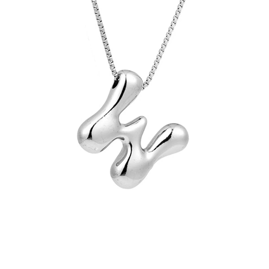 Women's necklace with initial letter pendant