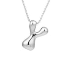 Women's necklace with initial letter pendant