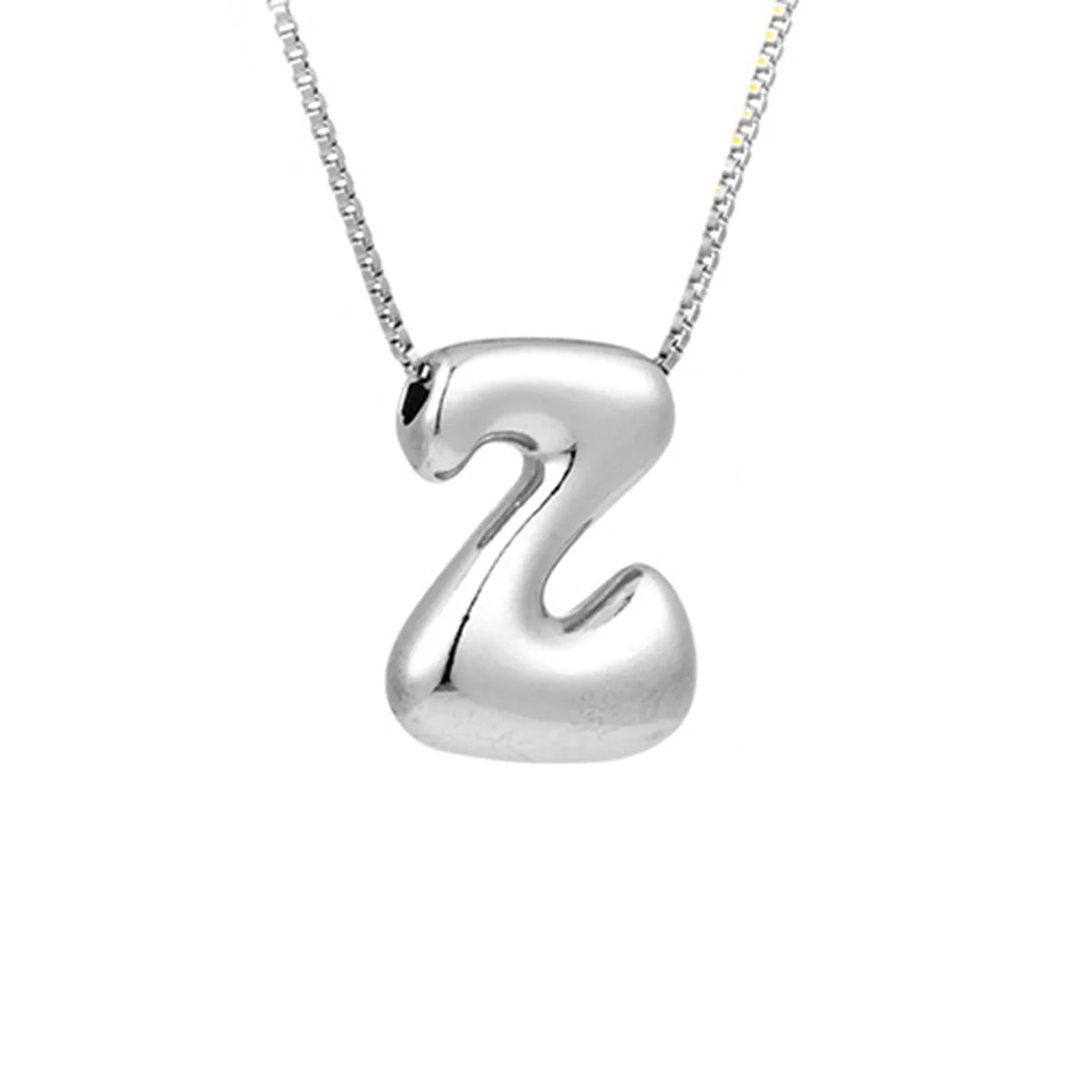 Women's necklace with initial letter pendant