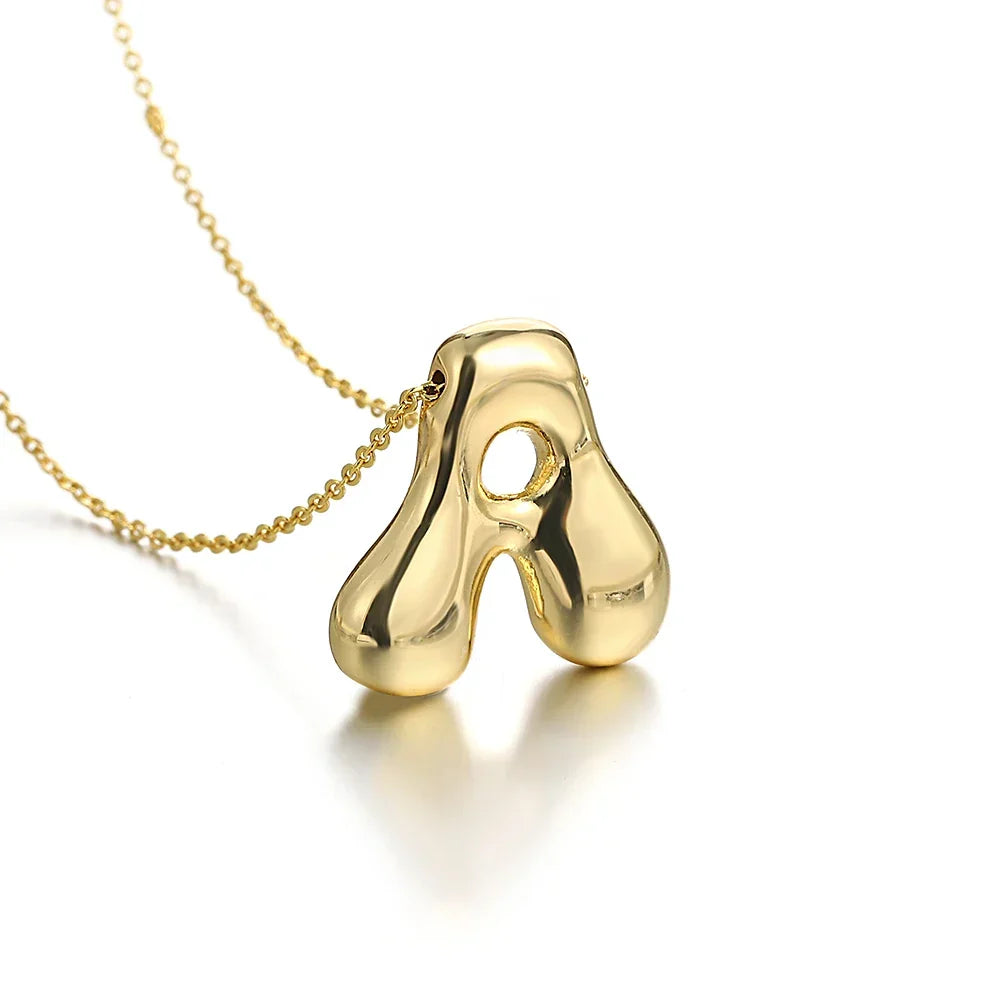 Women's necklace with initial letter pendant