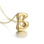 Women's necklace with initial letter pendant