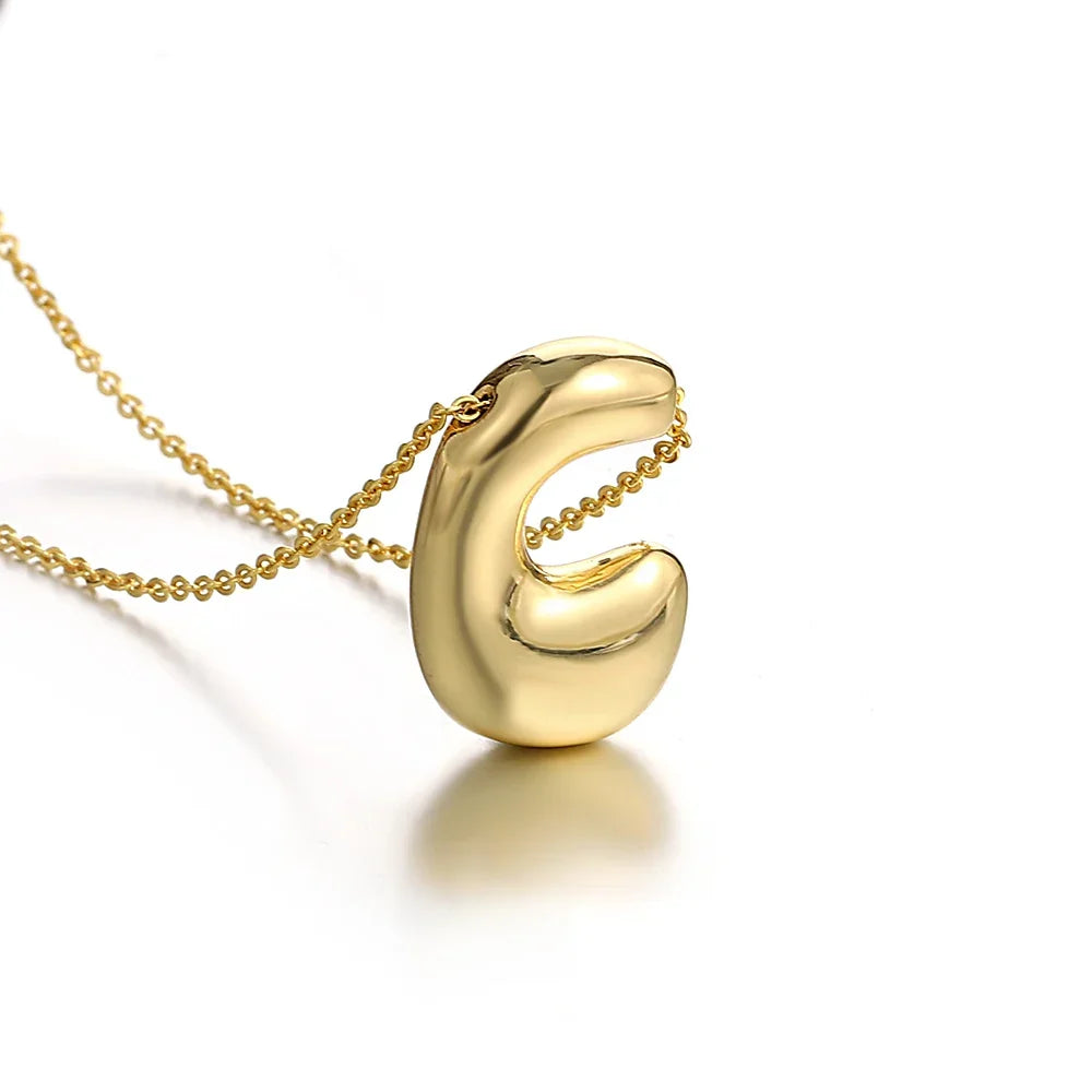 Women's necklace with initial letter pendant