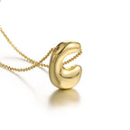 Women's necklace with initial letter pendant