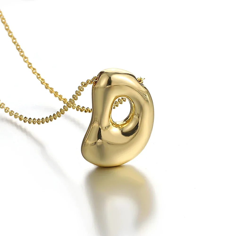 Women's necklace with initial letter pendant