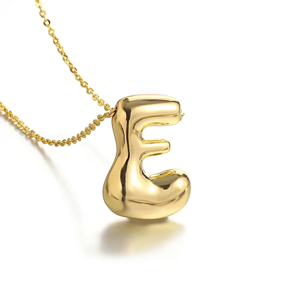 Women's necklace with initial letter pendant