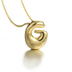 Women's necklace with initial letter pendant