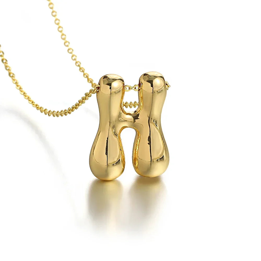 Women's necklace with initial letter pendant