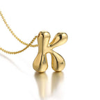 Women's necklace with initial letter pendant