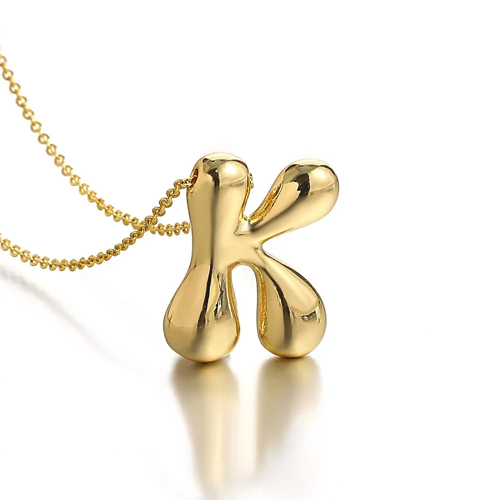 Women's necklace with initial letter pendant