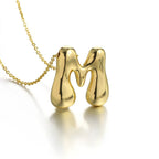Women's necklace with initial letter pendant