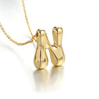 Women's necklace with initial letter pendant