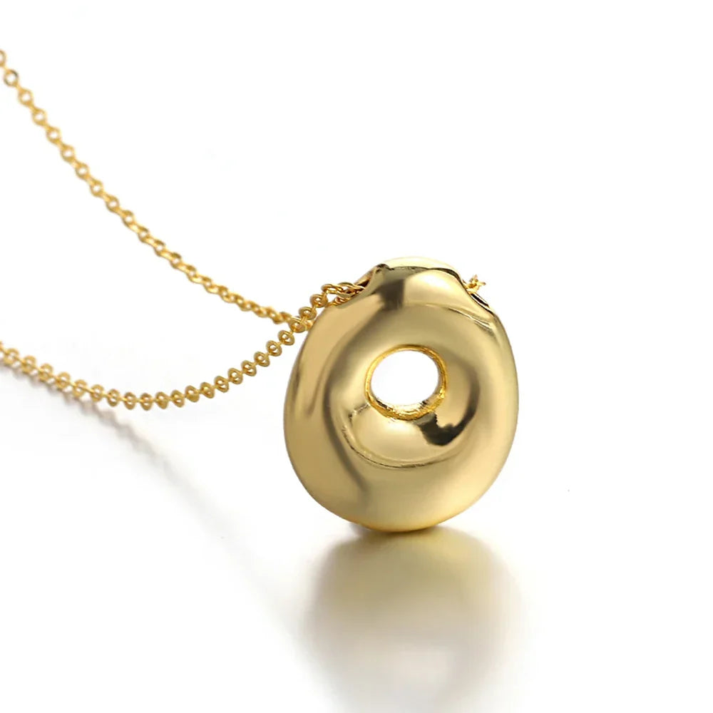 Women's necklace with initial letter pendant