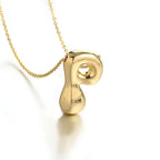 Women's necklace with initial letter pendant