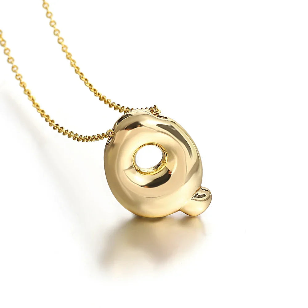 Women's necklace with initial letter pendant