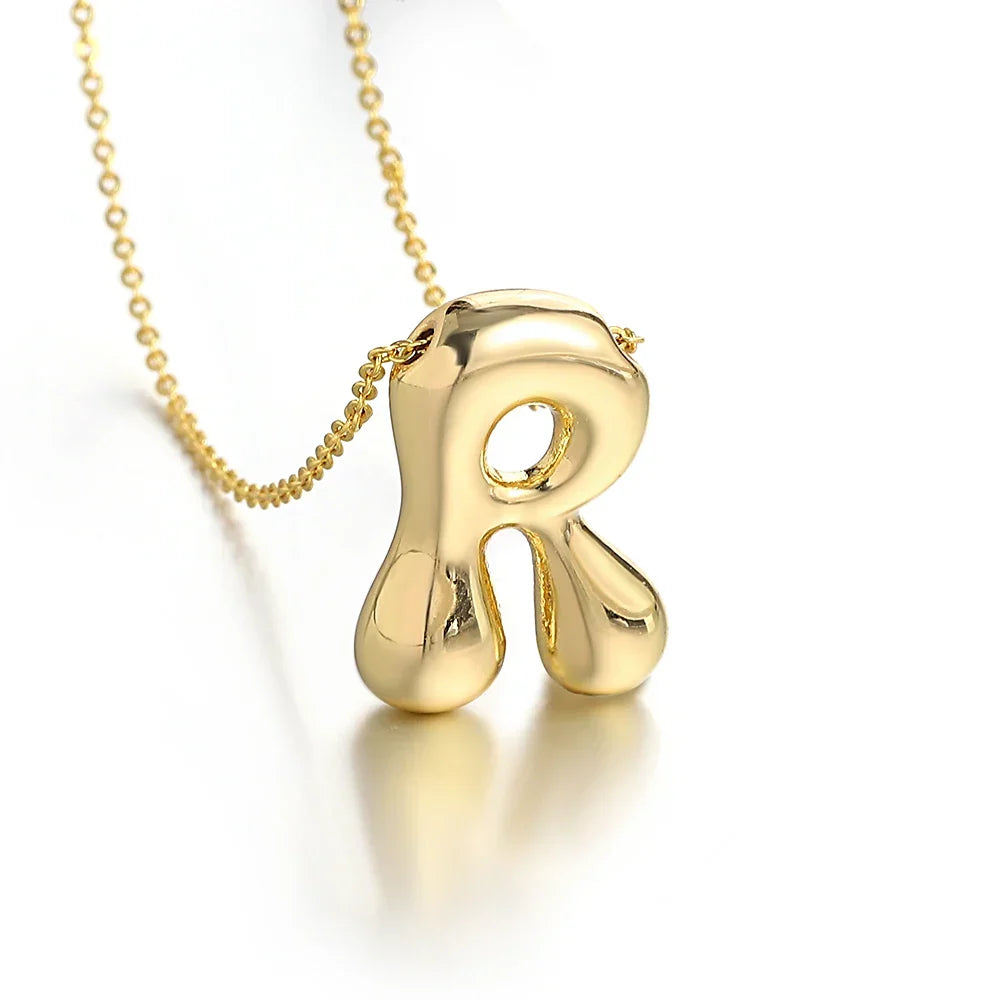 Women's necklace with initial letter pendant