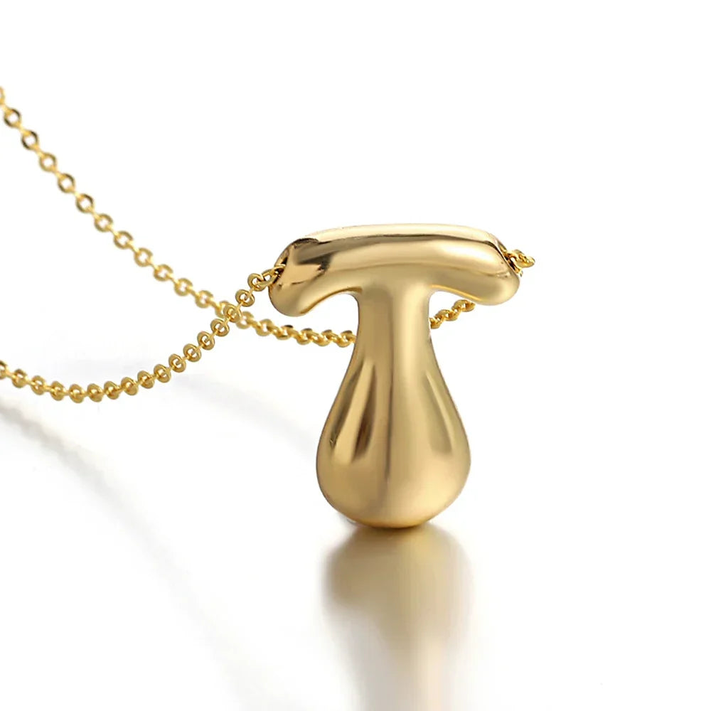Women's necklace with initial letter pendant
