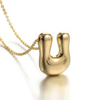 Women's necklace with initial letter pendant