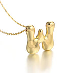 Women's necklace with initial letter pendant