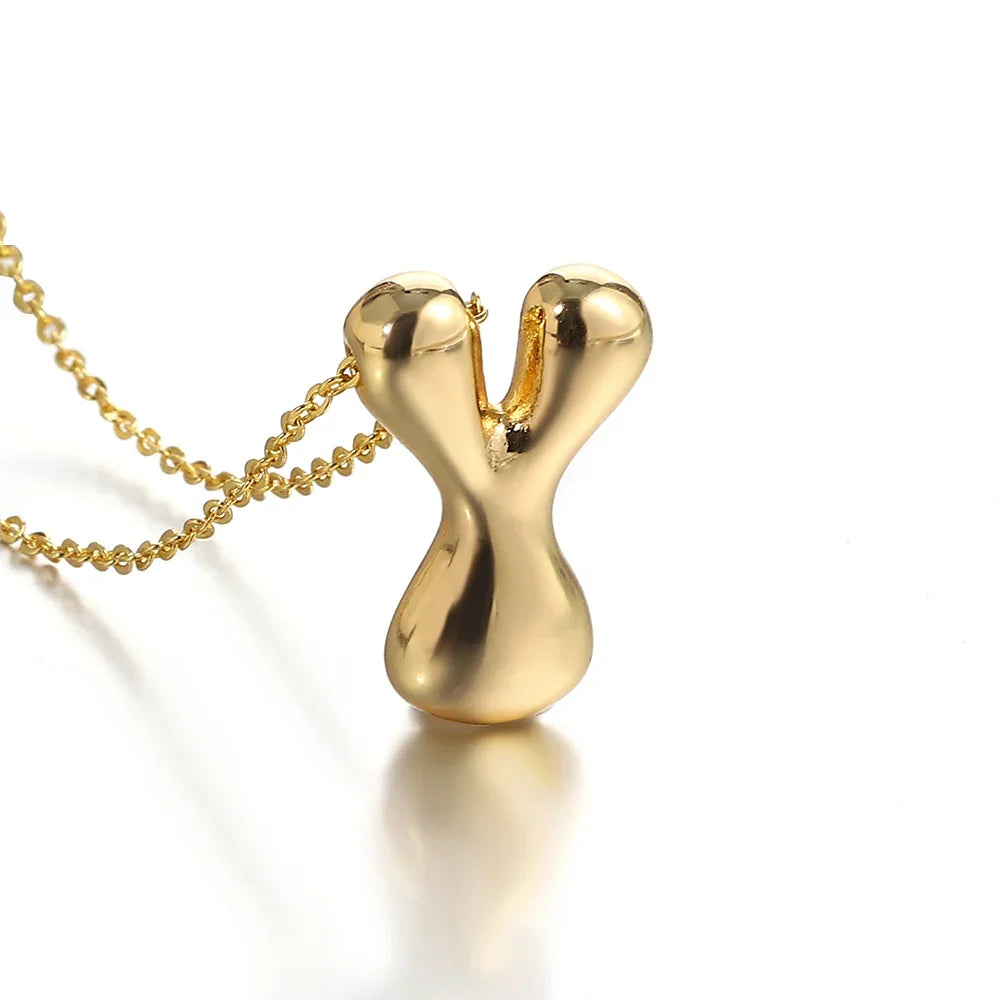Women's necklace with initial letter pendant