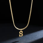 Women’s choker necklace with initial pendant s
