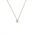 Women's choker necklace with minimalist initial pendant a