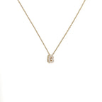 Women's choker necklace with minimalist initial pendant b