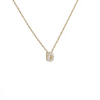 Women's choker necklace with minimalist initial pendant d