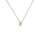 Women's choker necklace with minimalist initial pendant f