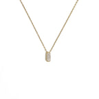 Women's choker necklace with minimalist initial pendant i
