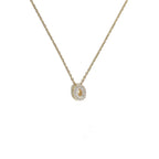 Women's choker necklace with minimalist initial pendant o