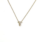 Women's choker necklace with minimalist initial pendant t