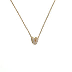 Women's choker necklace with minimalist initial pendant v
