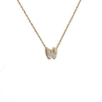 Women's choker necklace with minimalist initial pendant w