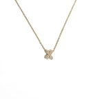 Women's choker necklace with minimalist initial pendant x