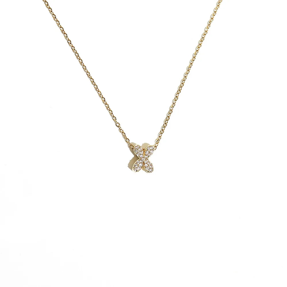 Women's choker necklace with minimalist initial pendant x